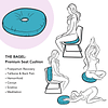 Cojín de asiento de silla tipo donut de algodón egipcio de p