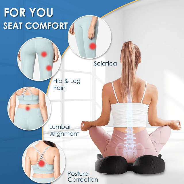 Cojín de asiento de espuma viscoelástica para silla de ofici