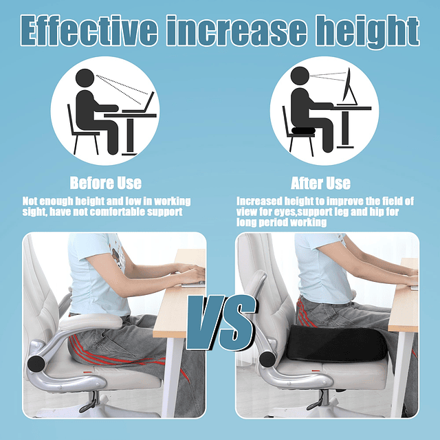 Cojines de asiento extra gruesos de 6 pulgadas para silla de