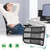 Soporte lumbar con capas de malla transpirable y correas aju