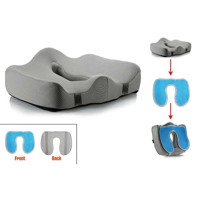 Cojín para asiento de coche de oficina Ziraki Espuma viscoel