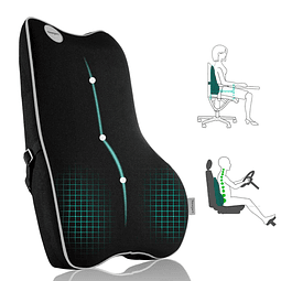 Almohada de apoyo lumbar, cojín trasero de espuma viscoelást