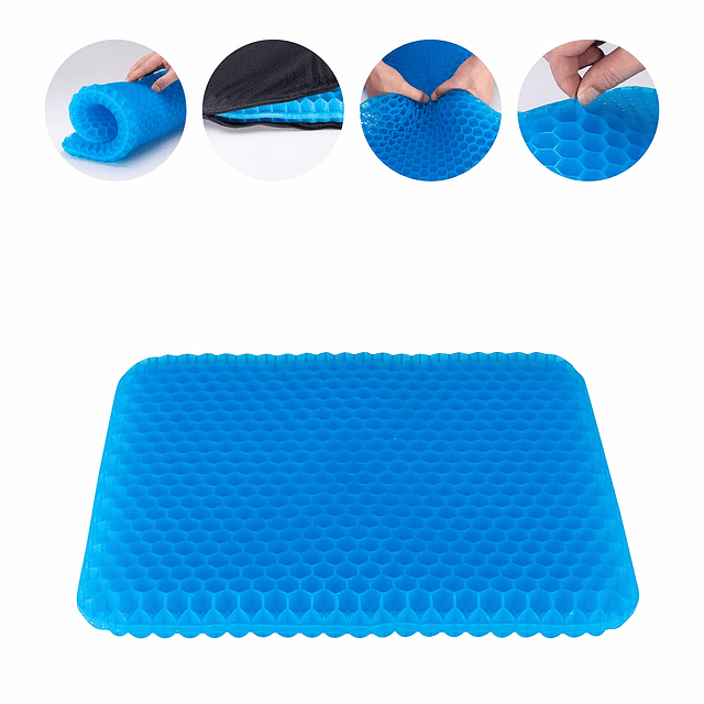 Cojín de gel para asiento, cojines para silla con funda anti