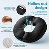 Donut Pillow Cojín de asiento para aliviar el dolor del coxi