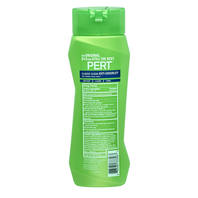 Shampoo y acondicionador PERT 2 en 1, anticaspa, 13,5 fl. on