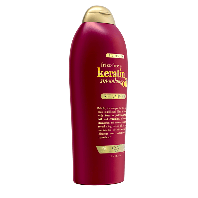 Shampoo con aceite suavizante de queratina y sin frizz, 25.4