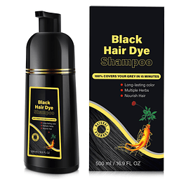 Shampoo de color de cabello negro para cabello gris - Tinte