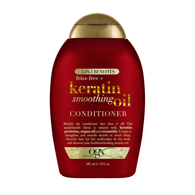 Acondicionador Frizz-Free + Keratin Smoothing Oil, 5 en 1, p