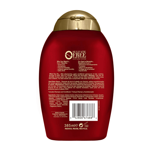 Acondicionador Frizz-Free + Keratin Smoothing Oil, 5 en 1, p