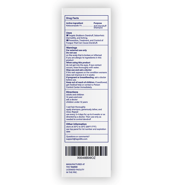 Kit de Shampoo de ketoconazol para el tratamiento del cuero