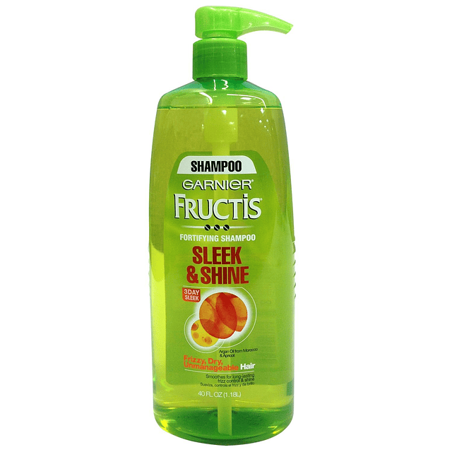 Shampoo Fructis elegante y brillante - Bomba - 40 oz.