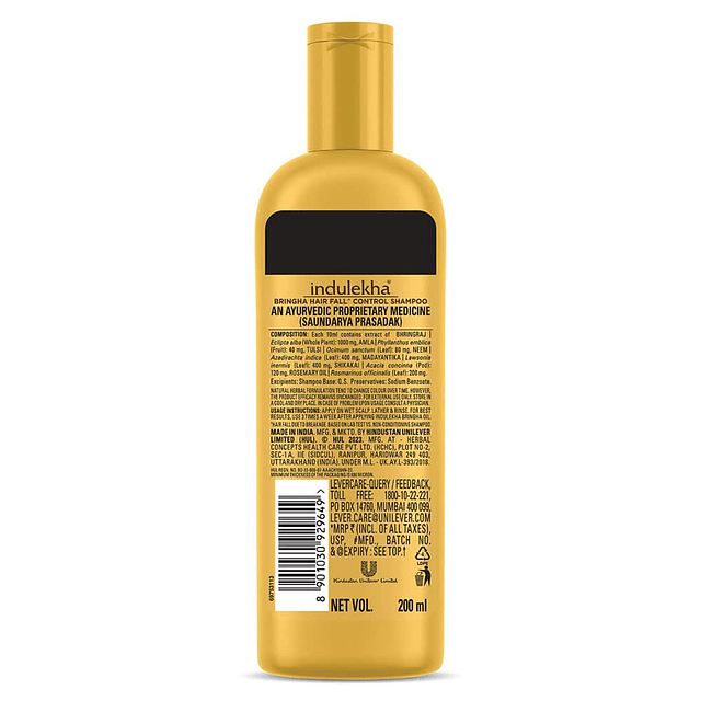 Indulekha Bringha Shampoo anticaída (limpiador de cabello) 2