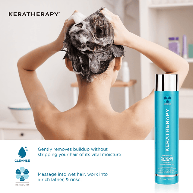 Keratherapy Shampoo humectante con infusión de queratina, 10