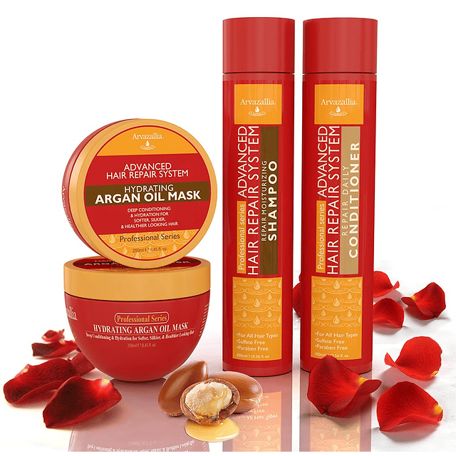 Juego avanzado de Shampoo, acondicionador y mascarilla acond