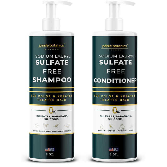 Juego de Shampoo y acondicionador sin lauril sulfato de sodi