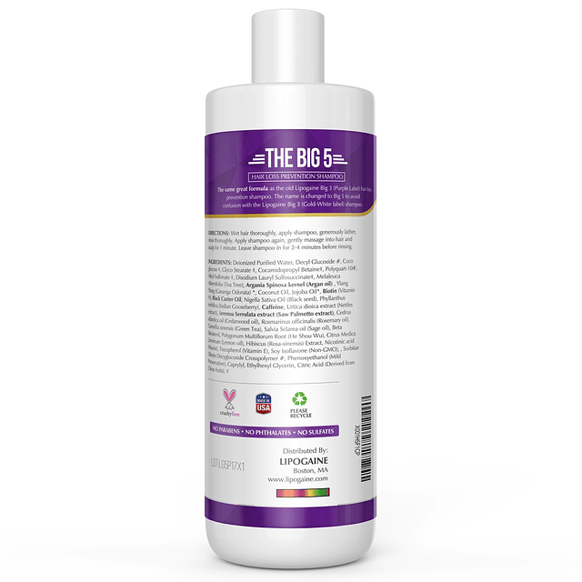 Big 5 Shampoo estimulante del cabello para adelgazamiento y