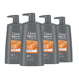 DOVE MEN+ CARE Shampoo 2 en 1 + Acondicionador Grueso + Fuer