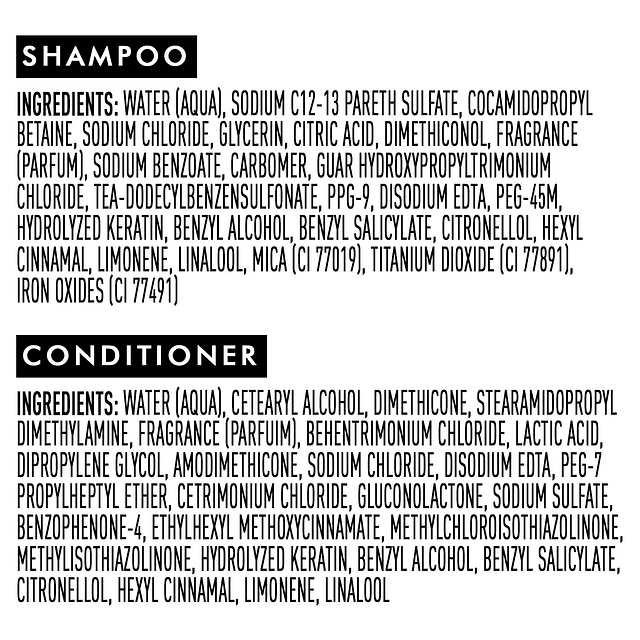 Juego de Shampoo y acondicionador suave, infusión de querati