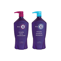 Es un dúo de Shampoo humectante milagroso 10 de 33,8 oz y ac