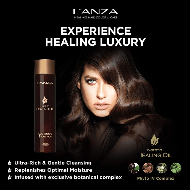 L'ANZA Keratin Healing Oil Shampoo brillante para cabello da