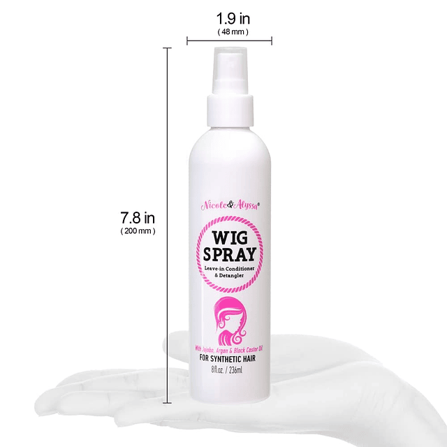 - Spray para peluca para cabello sintético 8oz - Acondiciona