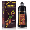 Shampoo para tinte de cabello castaño oscuro - 3 en 1 para c