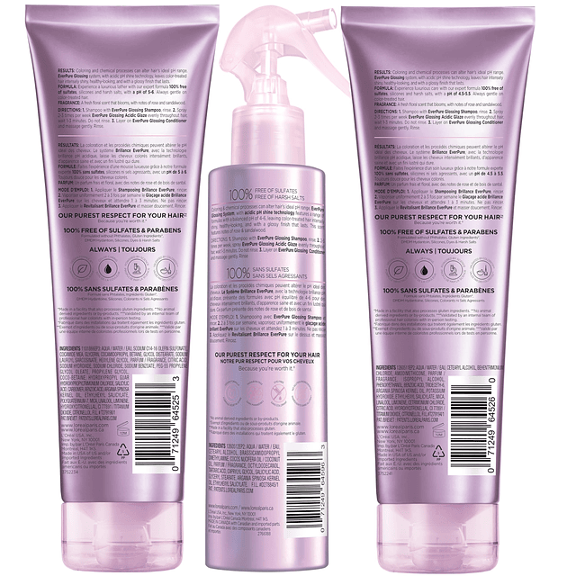 L'Oreal Paris Juego de Shampoo y acondicionador brillante si