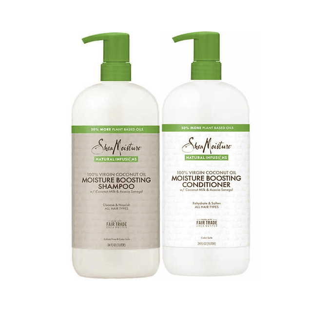 SheaMoisture Natural Infusions Juego de Shampoo y acondicion