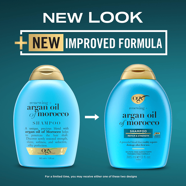 Shampoo renovador con aceite de argán de Marruecos , 13 fl.