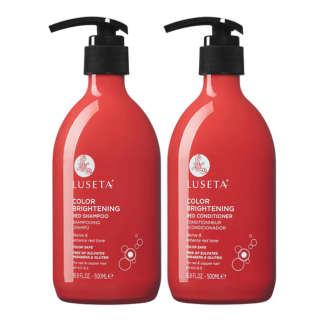 Luseta Red Hair Shampoo y acondicionador para cabello tratad