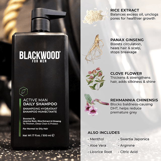 BLACKWOOD FOR MEN Active Man Daily Shampoo - Shampoo espesan