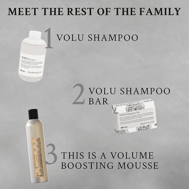 Shampoo VOLU | Shampoo de volumen para cabello fino y fino |