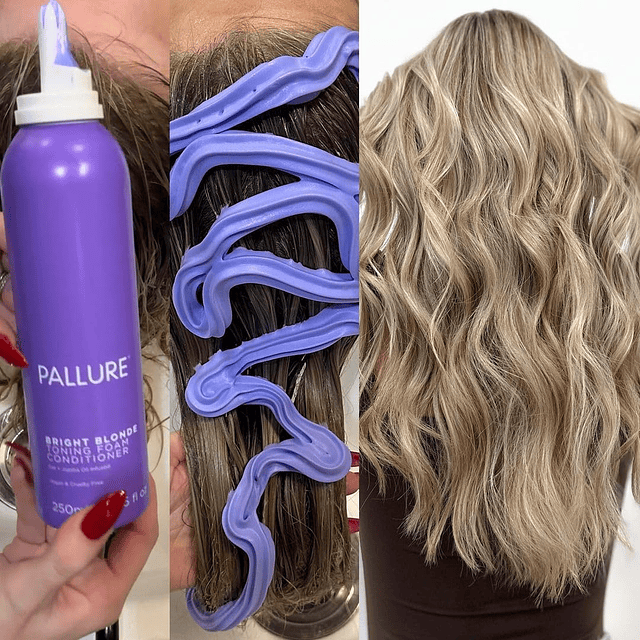 Acondicionador en espuma tonificante para cabello rubio bril