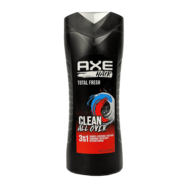 Axe Hair 3 en 1 - Total Fresh - Shampoo + Acondicionador + G