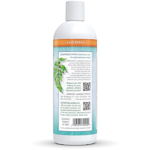 Shampoo ayurvédico, Neem + 5 - Vegano, libre de crueldad, si