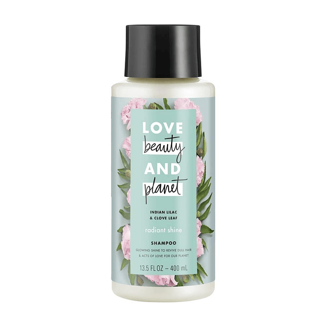 Love Beauty Planet Shampoo positivamente brillante, hoja de