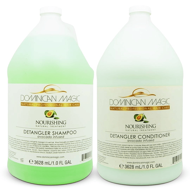 Shampoo y acondicionador desenredante de aguacate Dominican