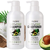 Nuspa Juegos de Shampoo y acondicionador de aguacate de coco