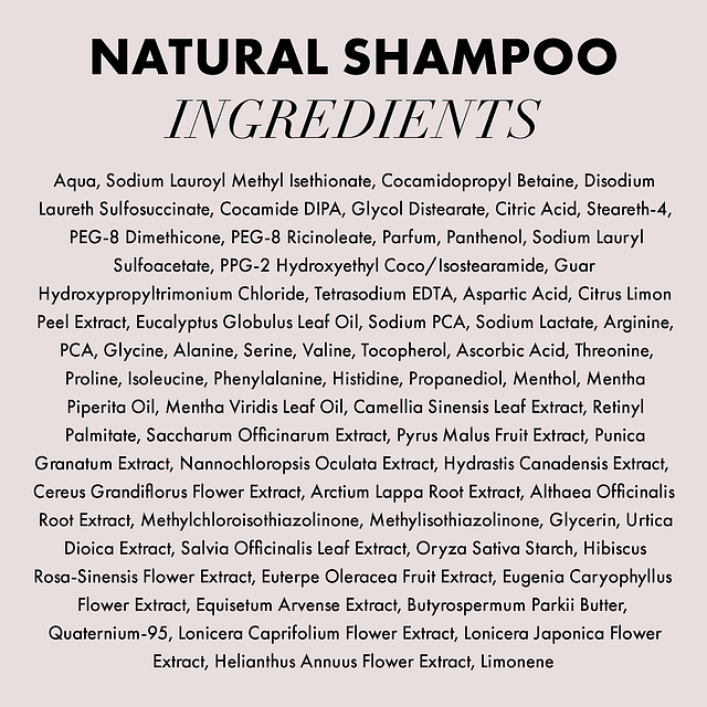 Premium Natural Shampoo - Limpiador para el cabello de alto