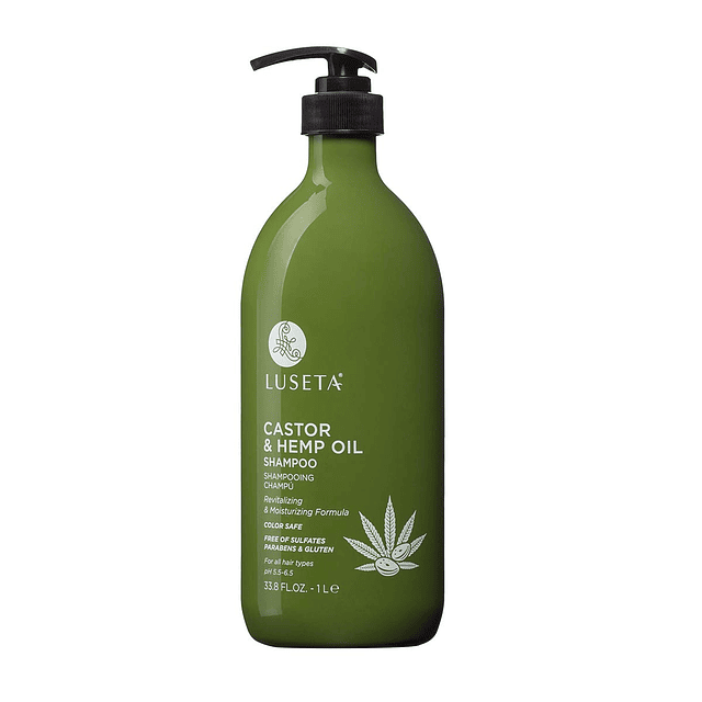 Luseta Shampoo de aceite de ricino y cáñamo para el crecimie