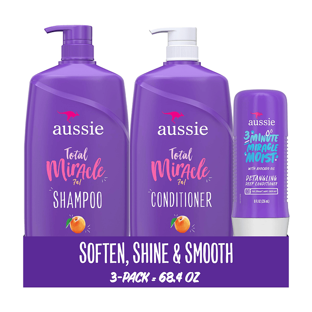 Paquete Total Miracle para el cuidado del cabello: Shampoo,