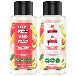 Shampoo y acondicionador Love Beauty Planet, aceite de aguac