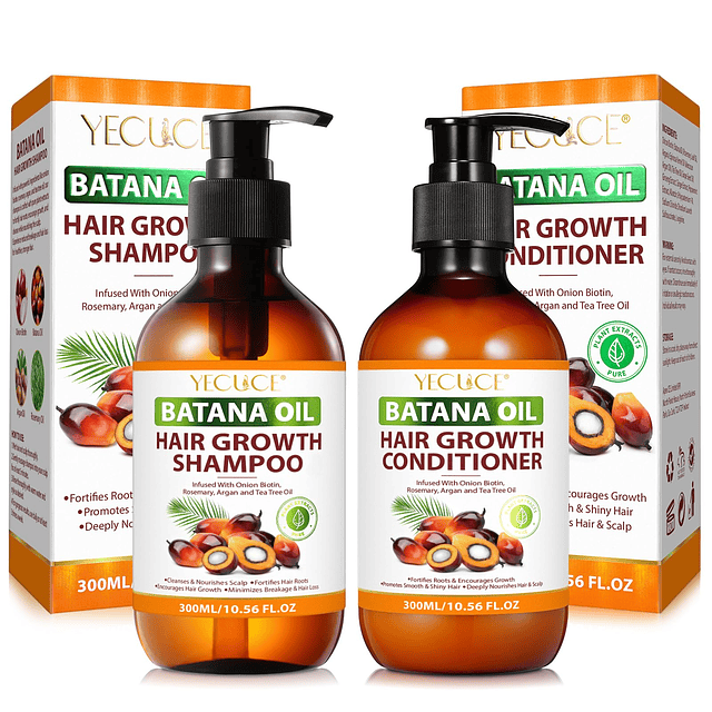 Juego de Shampoo y acondicionador de aceite de Batana, aceit