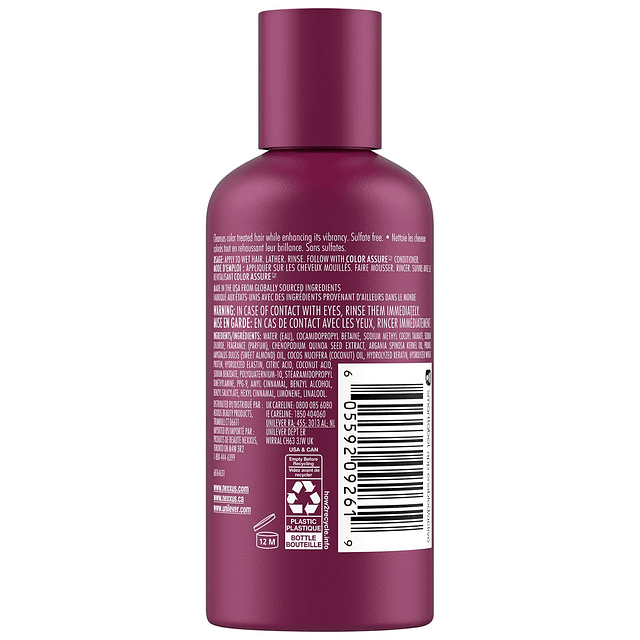 Shampoo , Color Assure, tamaño de viaje, paquete de 3 - Repo