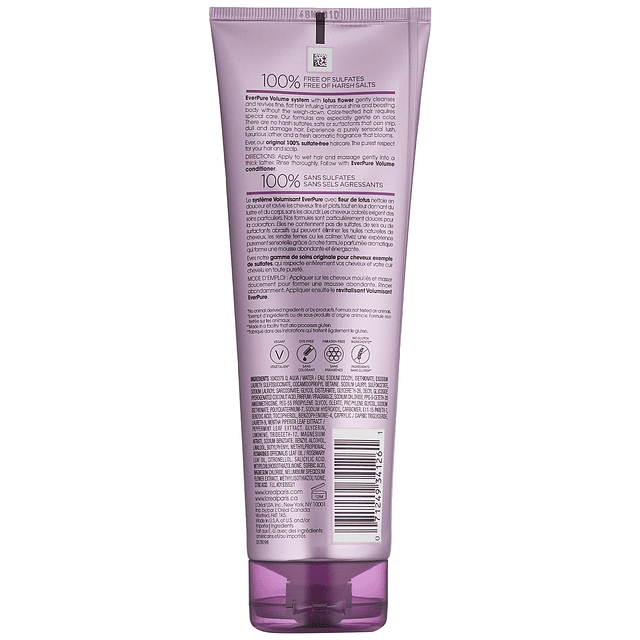 L'Oréal Paris EverPure Shampoo de volumen sin sulfato, 8.5 f