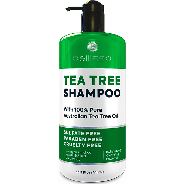 Shampoo de aceite de árbol de té - Sin sulfatos ni parabenos