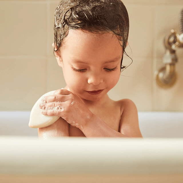 Shampoo sólido y barra limpiadora corporal para bebés, niños