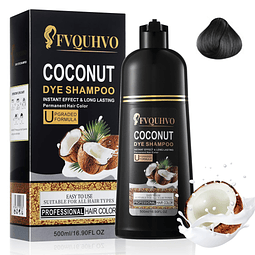 Shampoo de tinte para cabello negro de coco, Shampoo para co