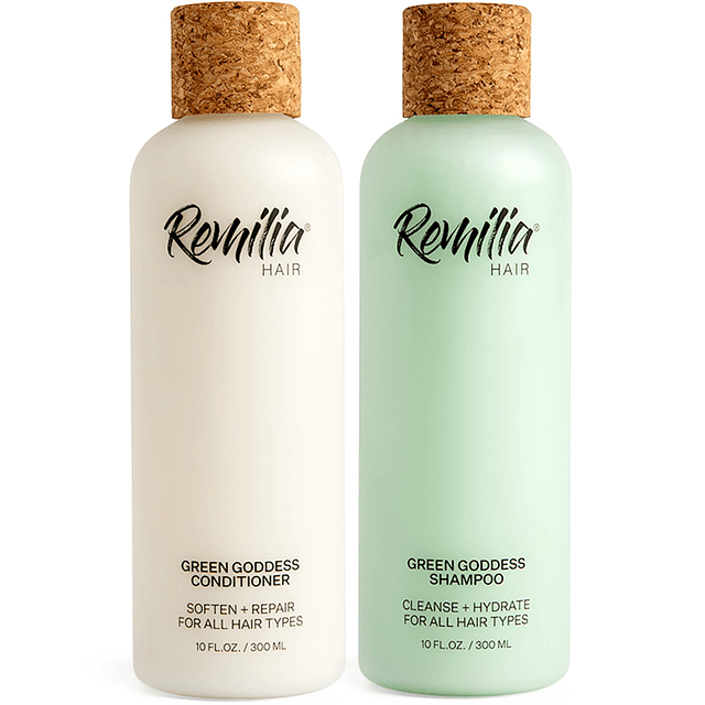 REMILIA Green Goddess Shampoo y acondicionador vegano de rom