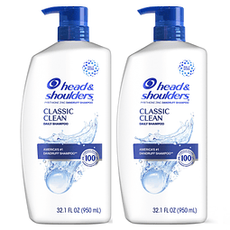 Classic Clean Shampoo anticaspa, paquete doble, uso diario a